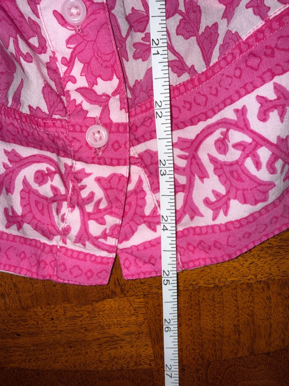 J.Crew Pink Rosebud Floral Smocked Tank Top Medium Button Front Cottagecore Boho